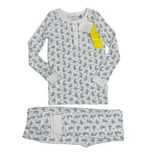 NWT Lila & Hayes Size 10 Blue Bunny Hop Pajamas
